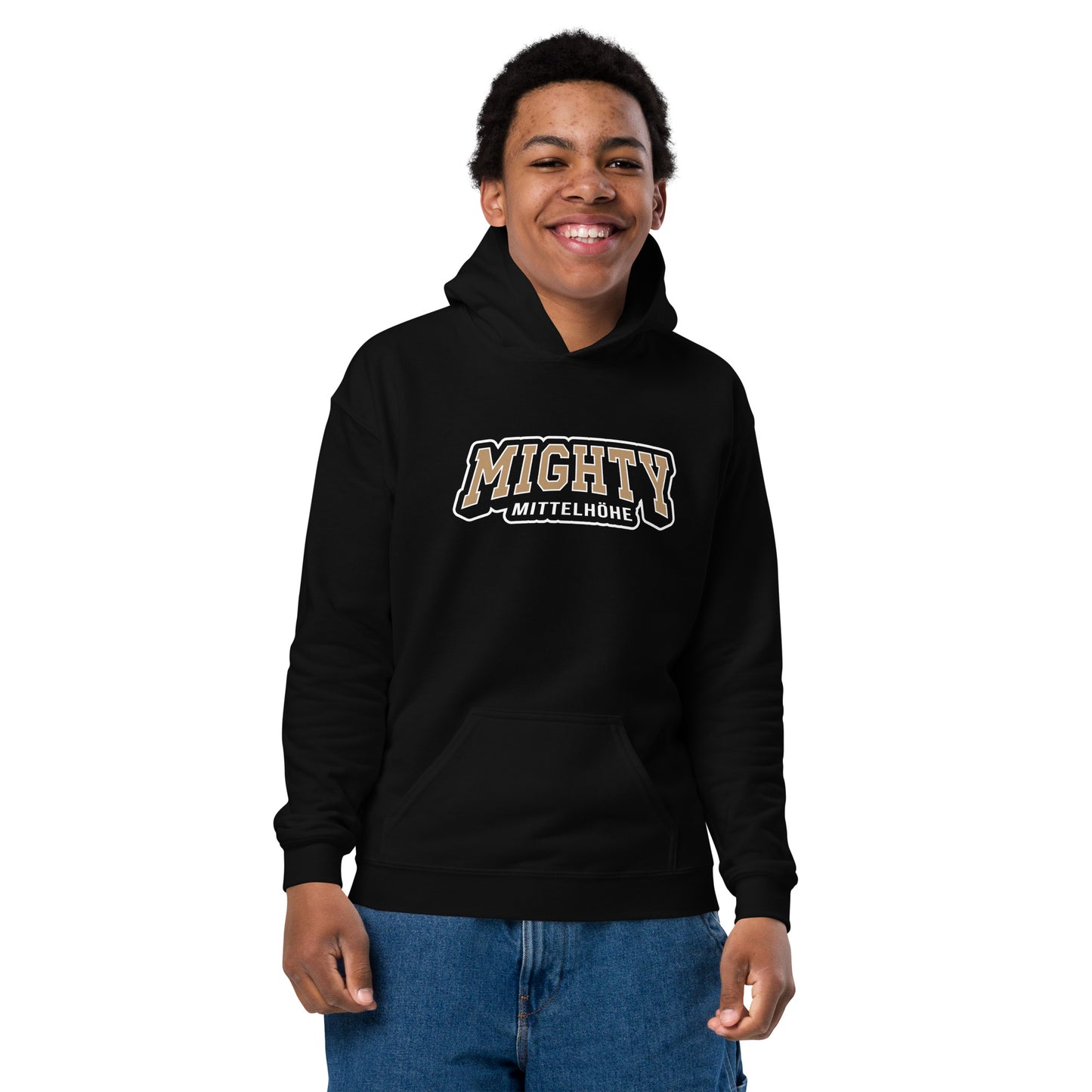 MIGHTY M Softball Hoodie für Jugendliche Heavy-Blend LOGO