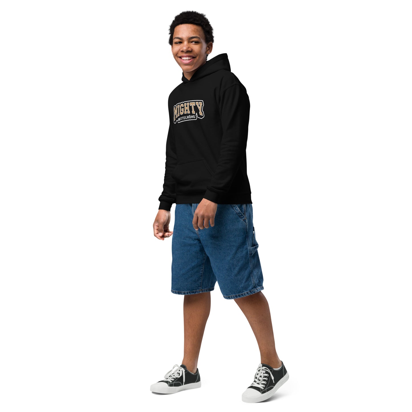 MIGHTY M Softball Hoodie für Jugendliche Heavy-Blend LOGO